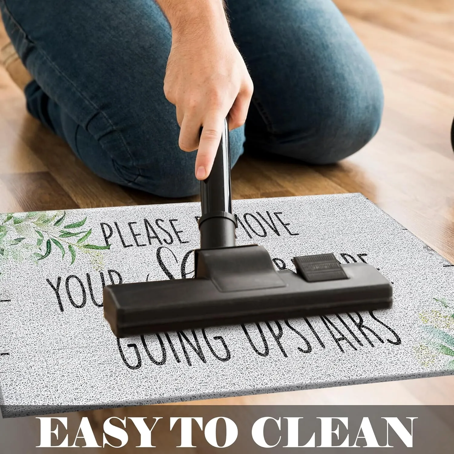 Please Remove Your Shoes Doormat - Shoes Off, Funny Welcome Mat for Front Door, Indoor Door Mat, 17x30 Inch