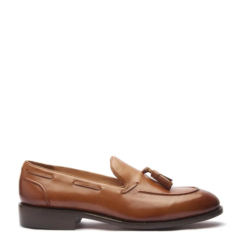 Premium Leather Slip-On Tassel Loafers