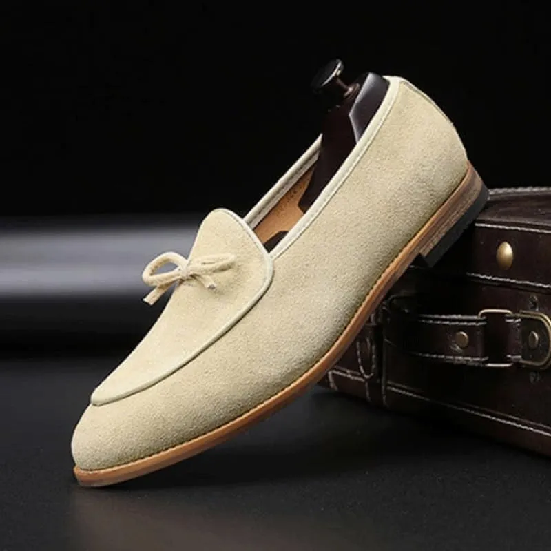 Premium Men's Suede Leather Penny Loafers with Chunky Platform, Round Toe, Non-Slip Lug Sole for Business and Casual Occasions