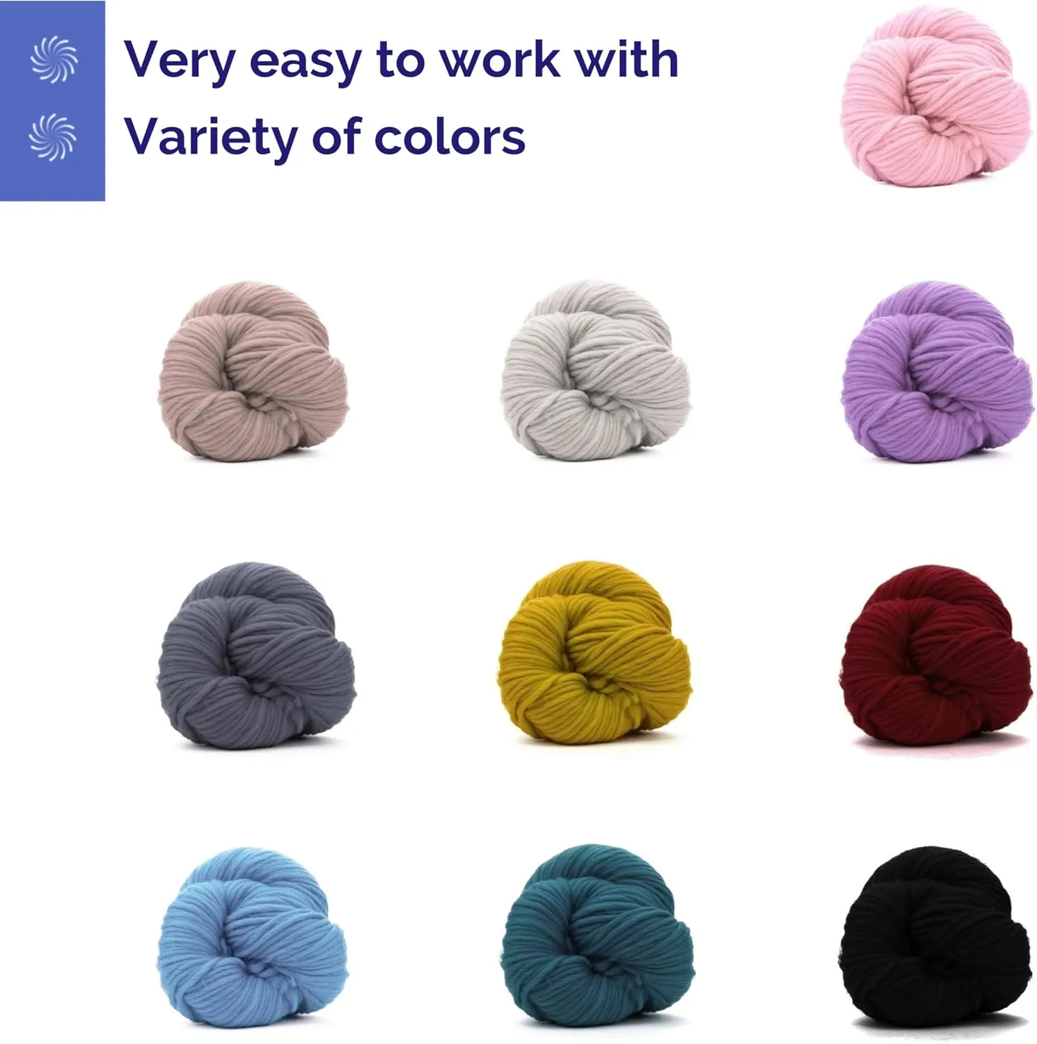 Premium Super Bulky Merino Yarn - 100-Grams of Thick Wool for Knitting, Crochet, Baby Blanket, Dyed, Felting, Weaving - Duck Egg Green