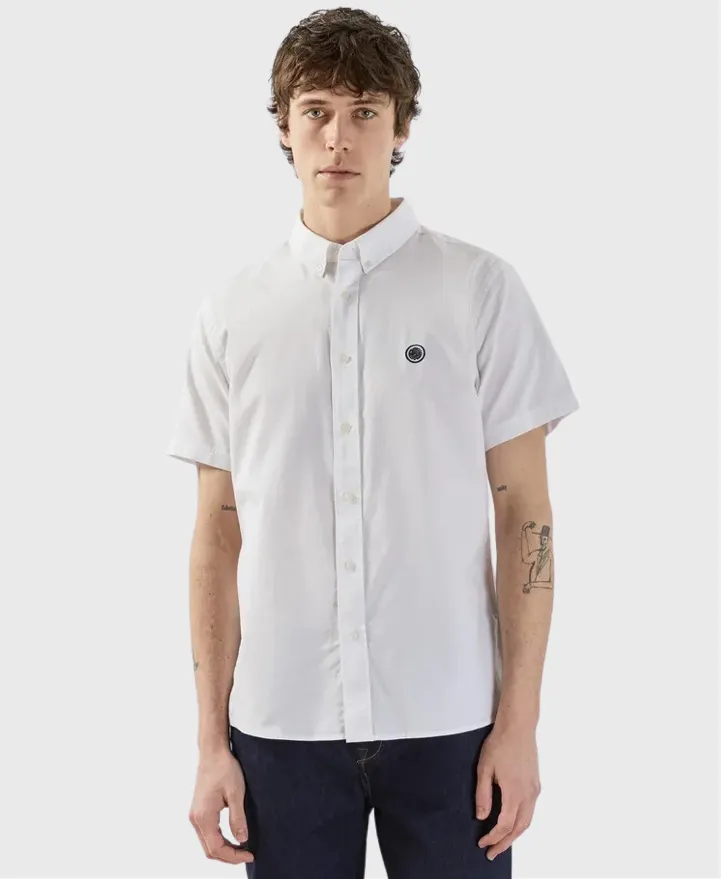 Pretty Green Oxford Short Sleeve Shirt White