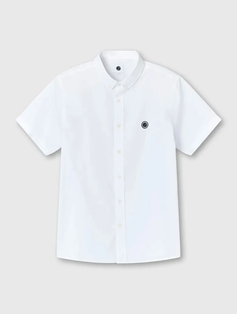 Pretty Green Oxford Short Sleeve Shirt White