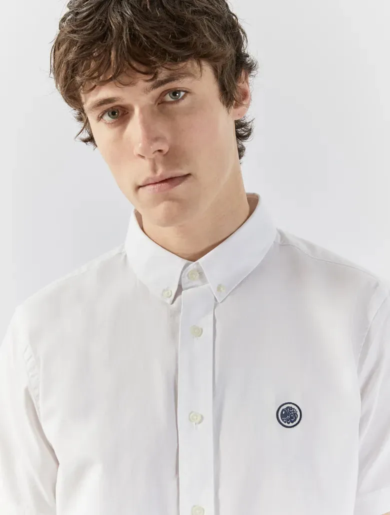 Pretty Green Oxford Short Sleeve Shirt White