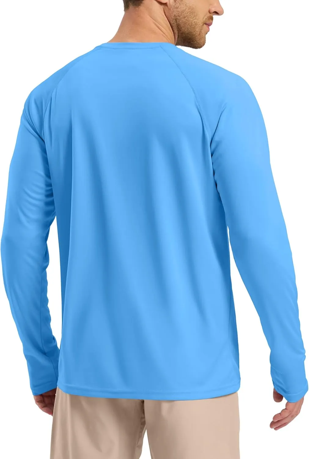 Pudolla Men's Sun Protection Shirts UV SPF UPF 50  Rash Guard Long Sleeve Lightweight Quick Dry Brethable Swimming Fishing