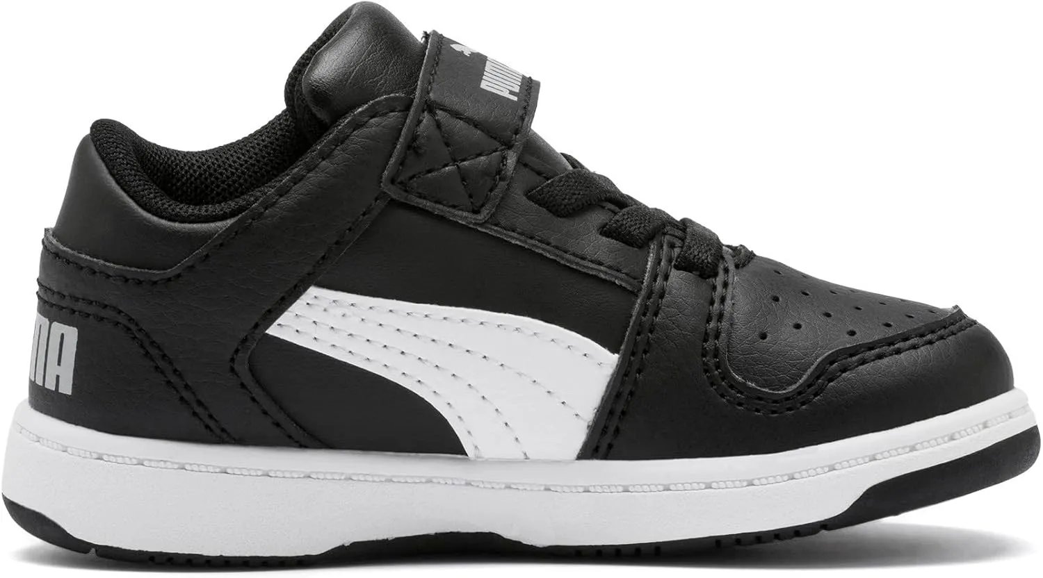 PUMA Unisex-Child Rebound Layup Hook and Loop Sneaker