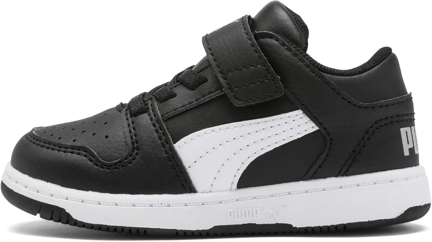PUMA Unisex-Child Rebound Layup Hook and Loop Sneaker