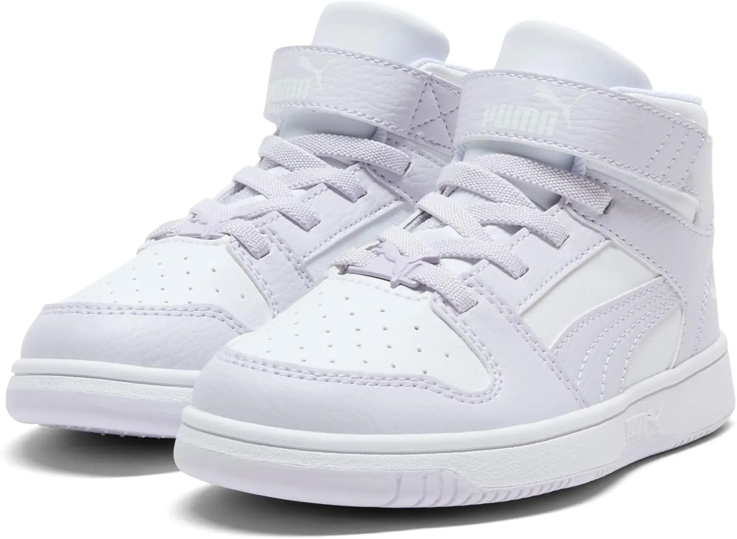 PUMA Unisex-Child Rebound Layup Mid Hook and Loop Sneaker