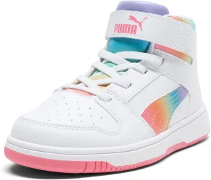 PUMA Unisex-Child Rebound Layup Mid Hook and Loop Sneaker