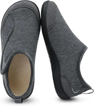 QFH Cozy Slippers for Women & Men - Wide, Diabetic, Barefoot Walking Shoes - Non-Slip, Soft Lining, Comfy House Shoes