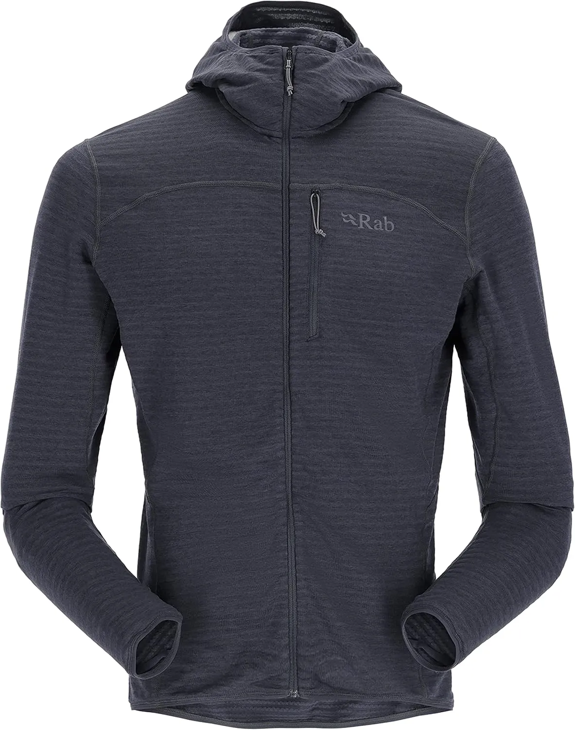 Rab Men's Ascendor Light Hoody Fleece Hooded Full-Zip Jacket for Climbing, Skiing, Backcountry Touring, & Mountaineering