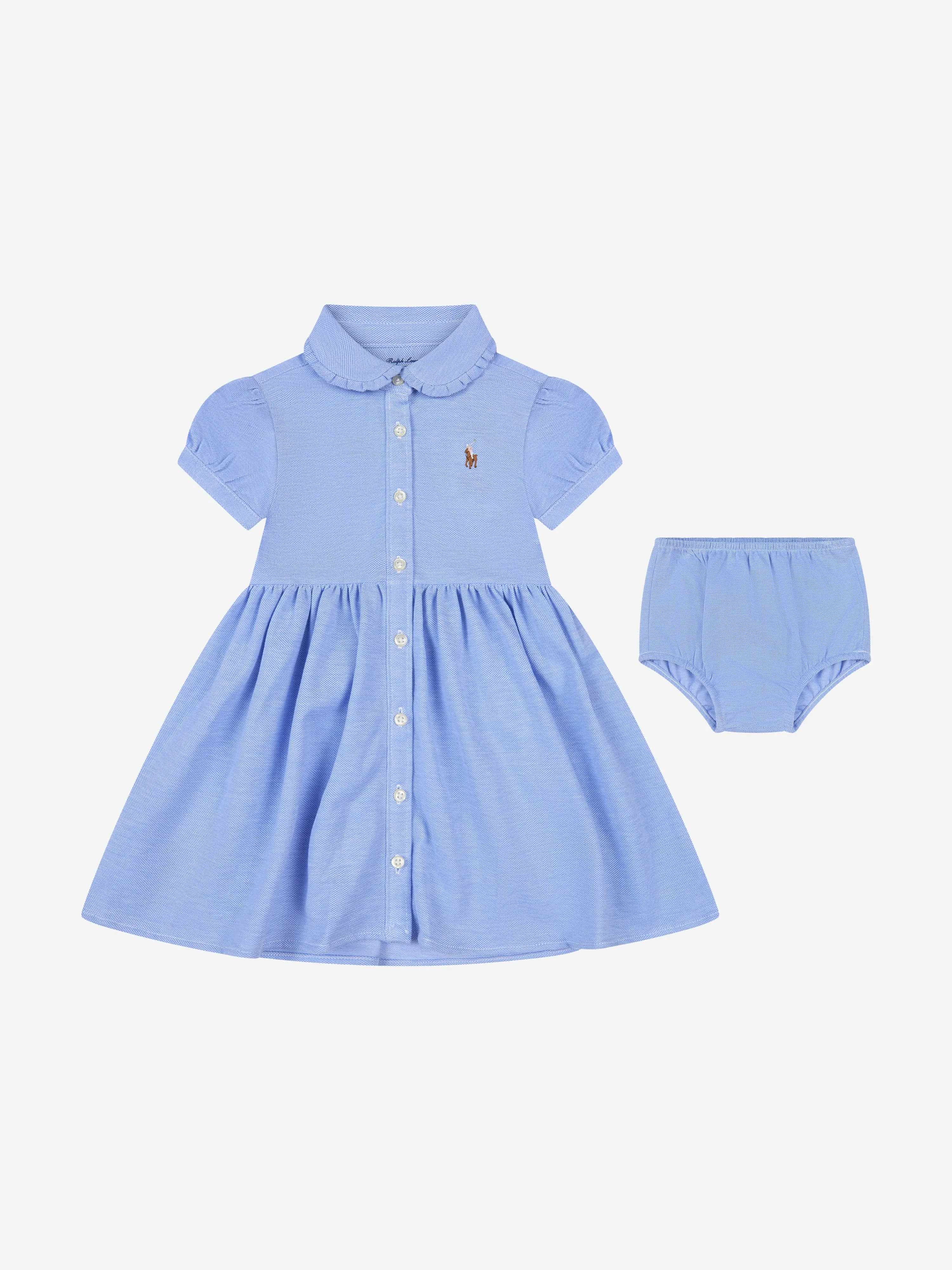 Ralph Lauren Baby Girls Cotton Oxford Dress