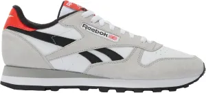 Reebok Unisex Classic Leather Sneakers Tennis Shoes Womens Size 5 to 11 Legacy, White Mist Grey Black, 9.5 US