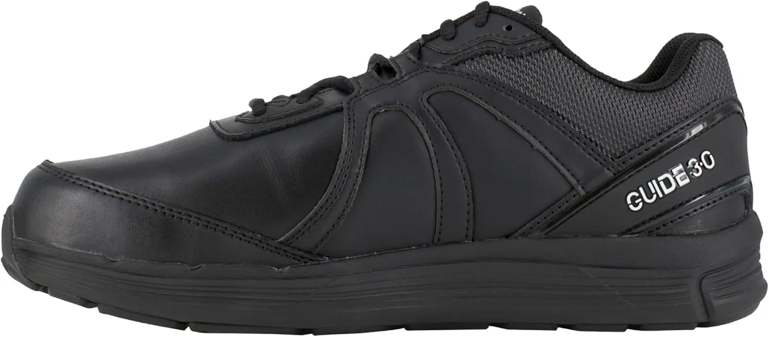 Reebok Work Mens Guide Steel Toe Met Guard Eh Work Safety Shoes Casual - Black