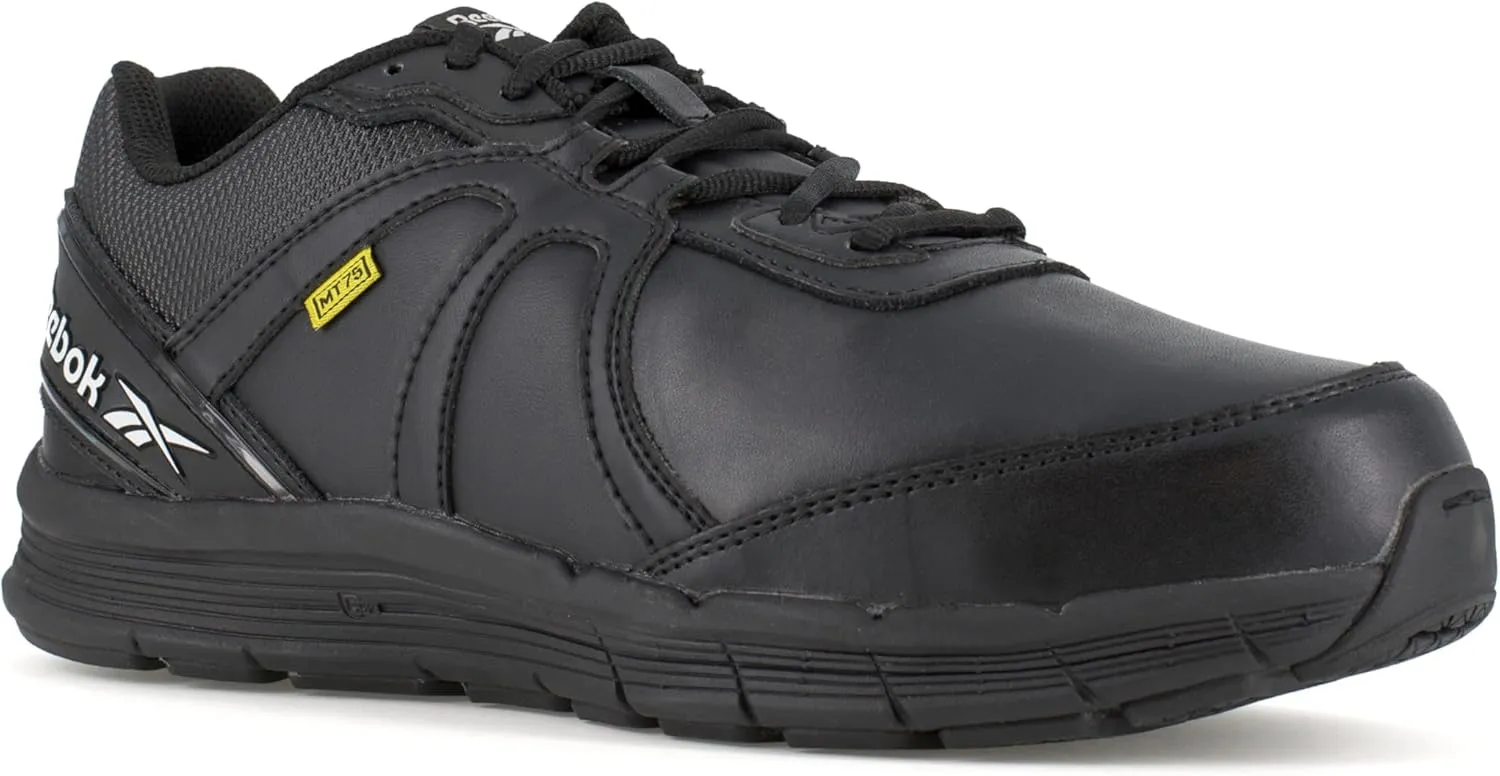 Reebok Work Mens Guide Steel Toe Met Guard Eh Work Safety Shoes Casual - Black