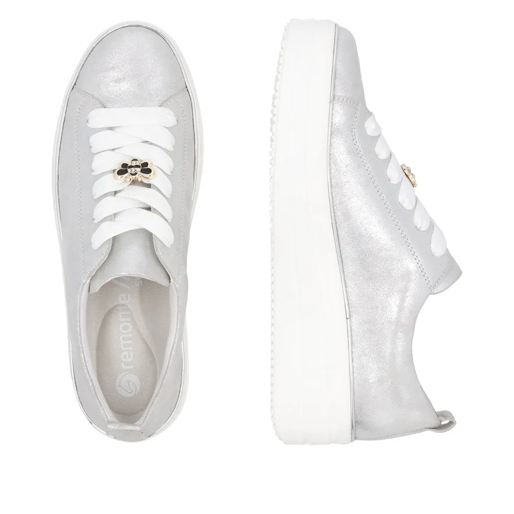 REMONTE - D1C03-81 JULIKA-LACED FASHION SHOE - SILVER