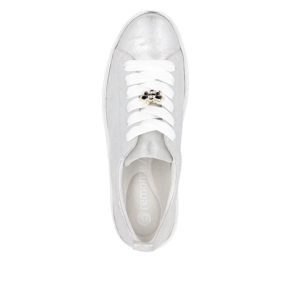 REMONTE - D1C03-81 JULIKA-LACED FASHION SHOE - SILVER