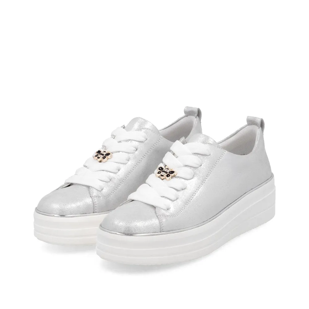 REMONTE - D1C03-81 JULIKA-LACED FASHION SHOE - SILVER