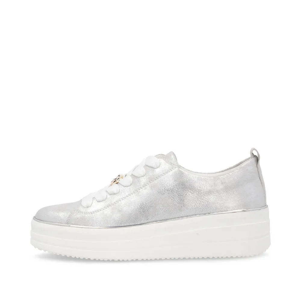 REMONTE - D1C03-81 JULIKA-LACED FASHION SHOE - SILVER