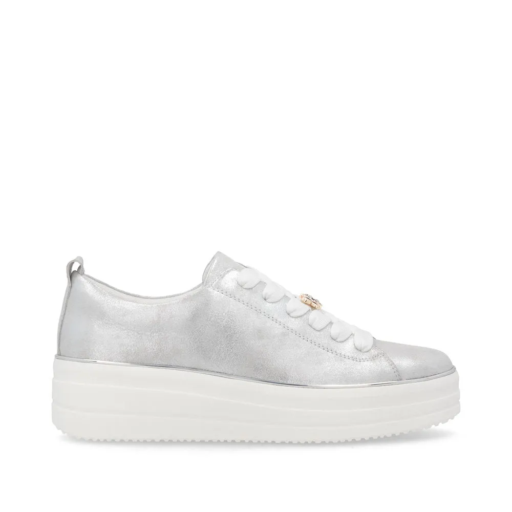 REMONTE - D1C03-81 JULIKA-LACED FASHION SHOE - SILVER