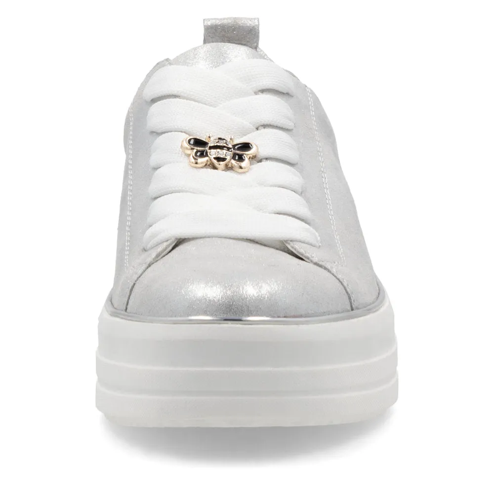 REMONTE - D1C03-81 JULIKA-LACED FASHION SHOE - SILVER