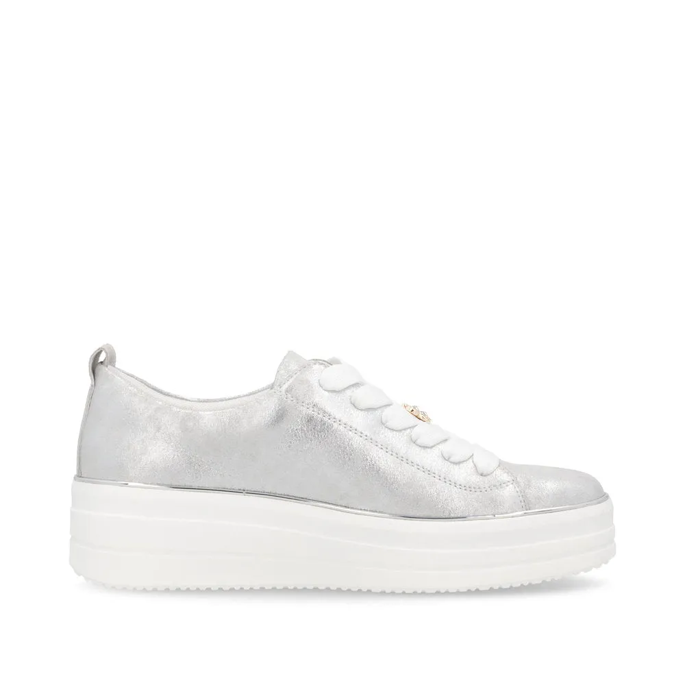 REMONTE - D1C03-81 JULIKA-LACED FASHION SHOE - SILVER