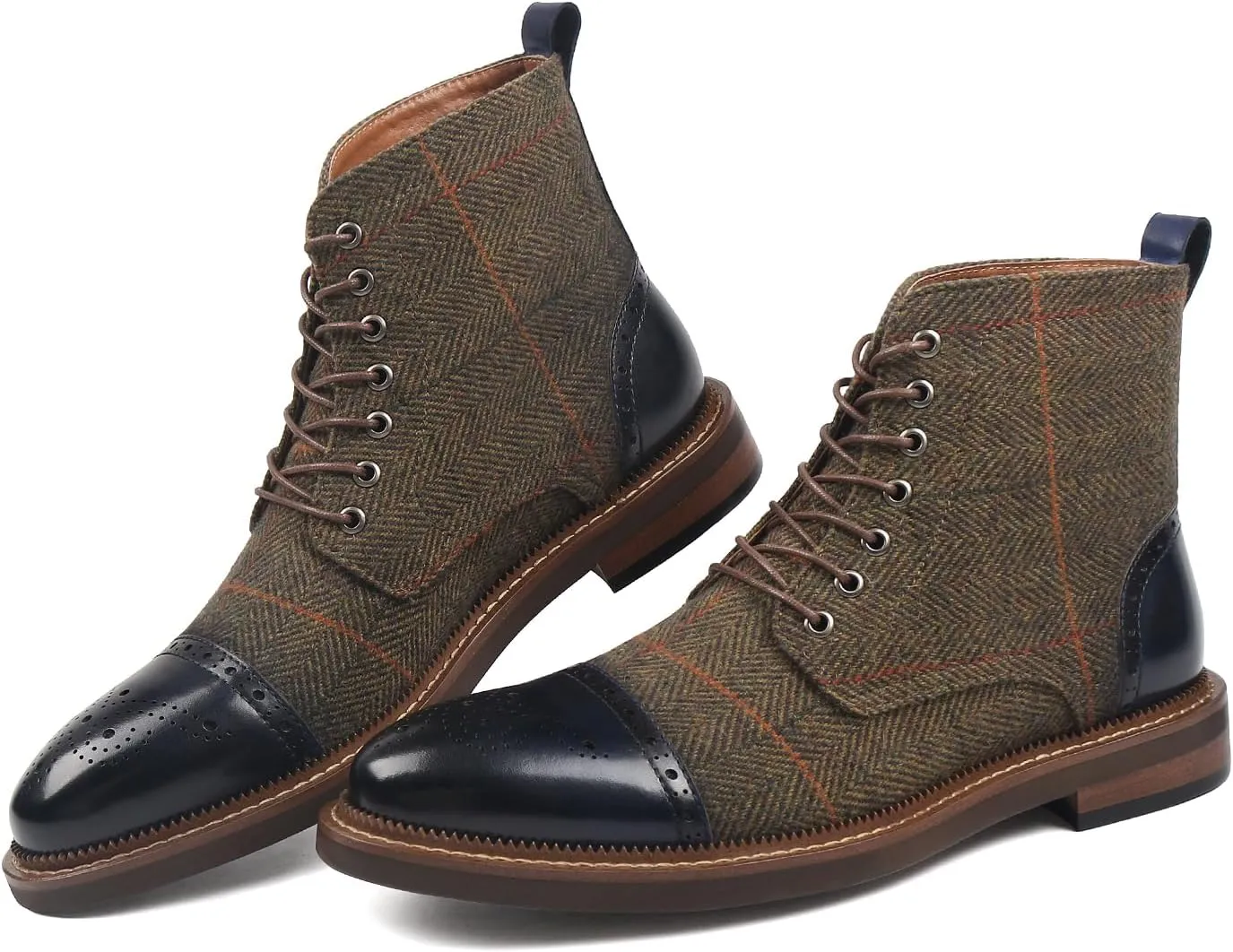 RITIZRN Men's Fashion Dress Boots Oxford Leather Boots Business Casual Comfortable Classic Men's Lace Up Boots