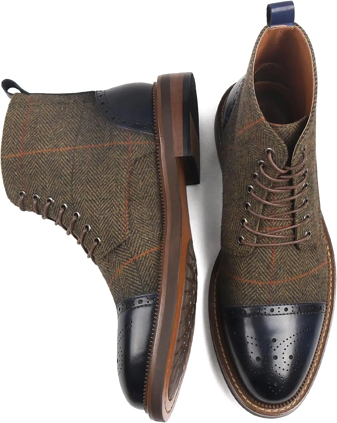 RITIZRN Men's Fashion Dress Boots Oxford Leather Boots Business Casual Comfortable Classic Men's Lace Up Boots