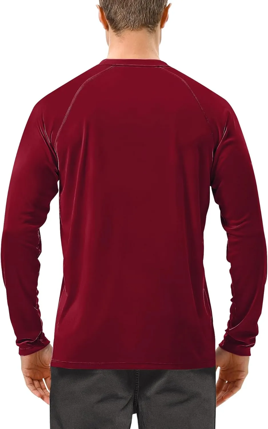 Roadbox Mens UPF 50  UV Sun Protection Shirts Outdoor Long Sleeve SPF Rash Guard for Fishing Hiking Swimming Running