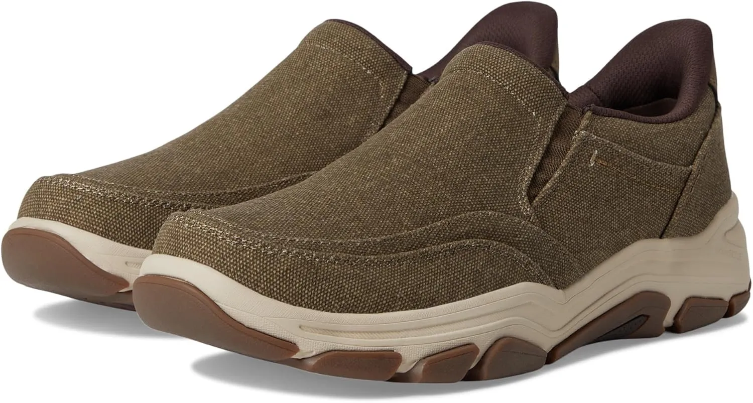Rockport Men's Reece Sneaker, Brown Canvas, 7