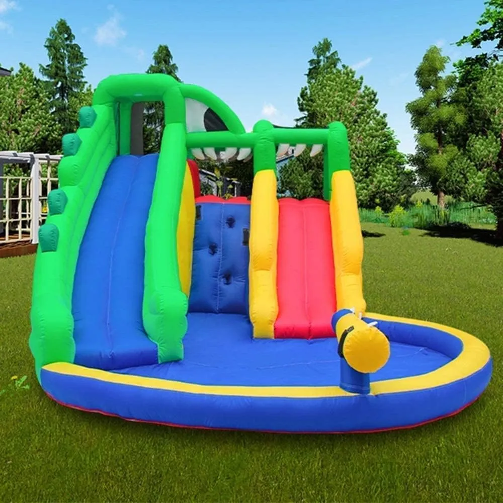 ROLTIN Bouncy Castle, Bouncy Castles Inflatable Castle Children's Toy Slide Outdoor Play Equipment Small Trampoline Inflatables and Bouncy Castles