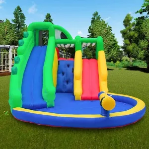 ROLTIN Bouncy Castle, Bouncy Castles Inflatable Castle Children's Toy Slide Outdoor Play Equipment Small Trampoline Inflatables and Bouncy Castles