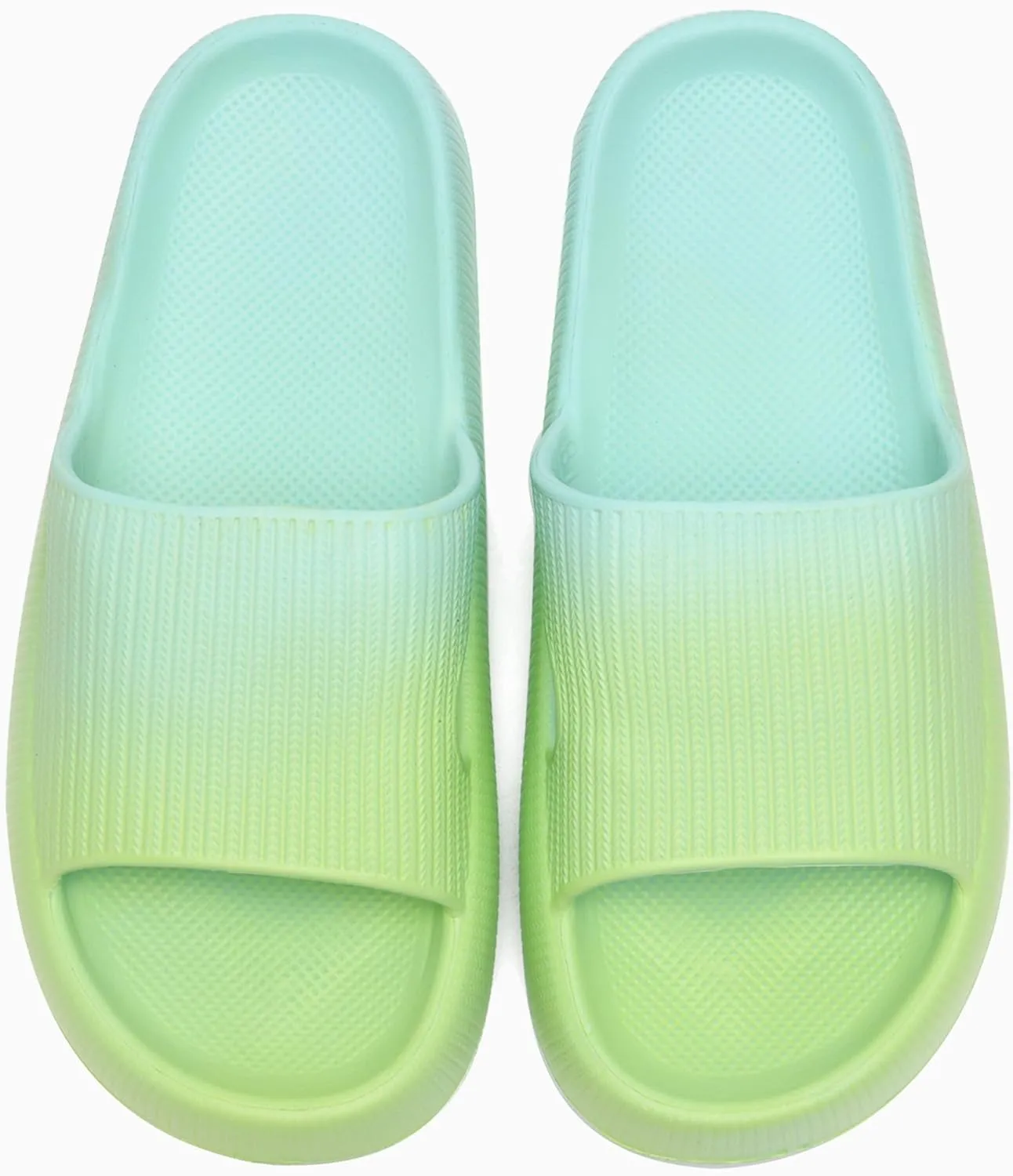 rosyclo Cloud Slides for Kids, Toddler Pillow Slippers Shower Bathroom Non-Slip Open Toe Super Soft Comfy Thick Sole Cozy Boys Girls Home House Cloud Cushion Slide Sandals for Indoor Outdoor Shoes
