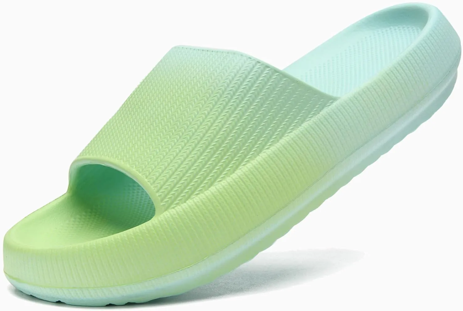 rosyclo Cloud Slides for Kids, Toddler Pillow Slippers Shower Bathroom Non-Slip Open Toe Super Soft Comfy Thick Sole Cozy Boys Girls Home House Cloud Cushion Slide Sandals for Indoor Outdoor Shoes
