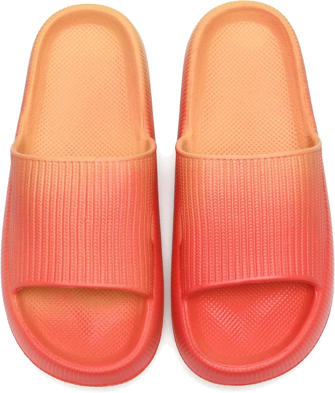 rosyclo Cloud Slides for Kids, Toddler Pillow Slippers Shower Bathroom Non-Slip Open Toe Super Soft Comfy Thick Sole Cozy Boys Girls Home House Cloud Cushion Slide Sandals for Indoor Outdoor Shoes