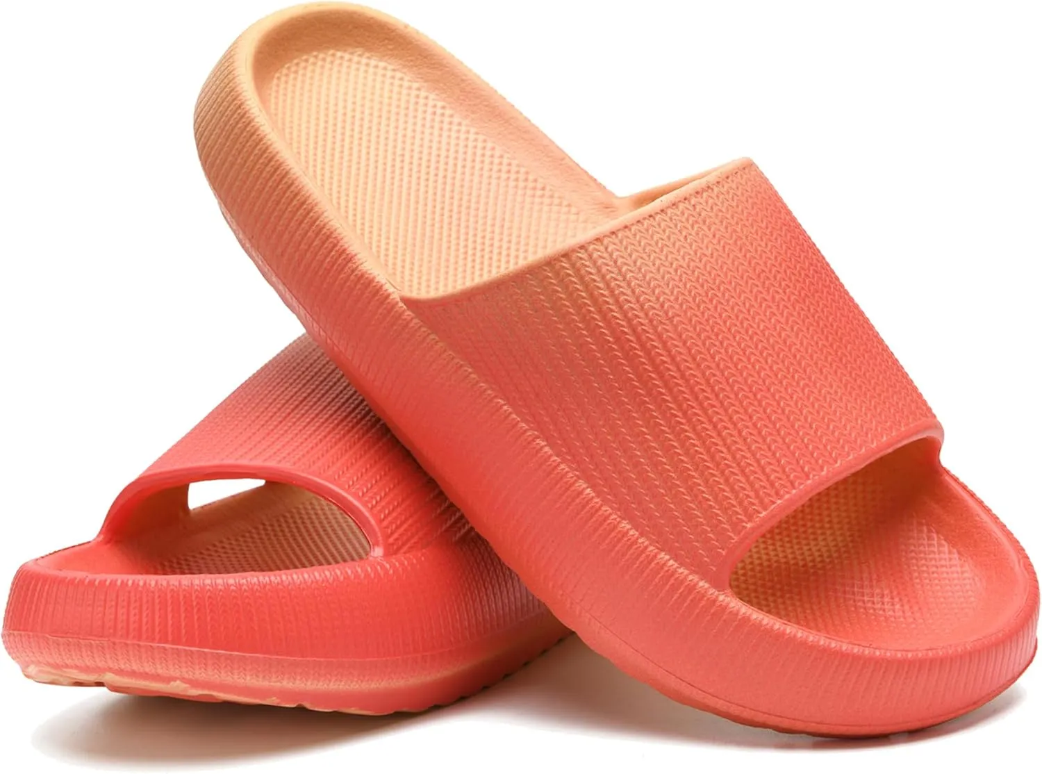 rosyclo Cloud Slides for Kids, Toddler Pillow Slippers Shower Bathroom Non-Slip Open Toe Super Soft Comfy Thick Sole Cozy Boys Girls Home House Cloud Cushion Slide Sandals for Indoor Outdoor Shoes