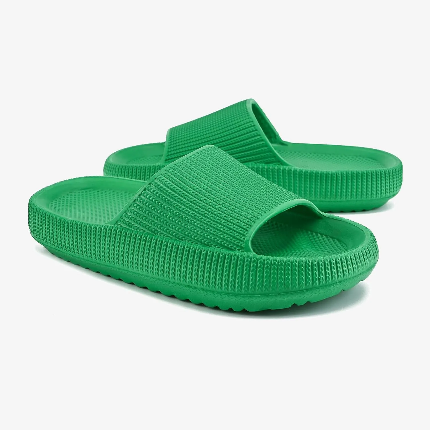 rosyclo Cloud Slides for Kids, Toddler Pillow Slippers Shower Bathroom Non-Slip Open Toe Super Soft Comfy Thick Sole Cozy Boys Girls Home House Cloud Cushion Slide Sandals for Indoor Outdoor Shoes