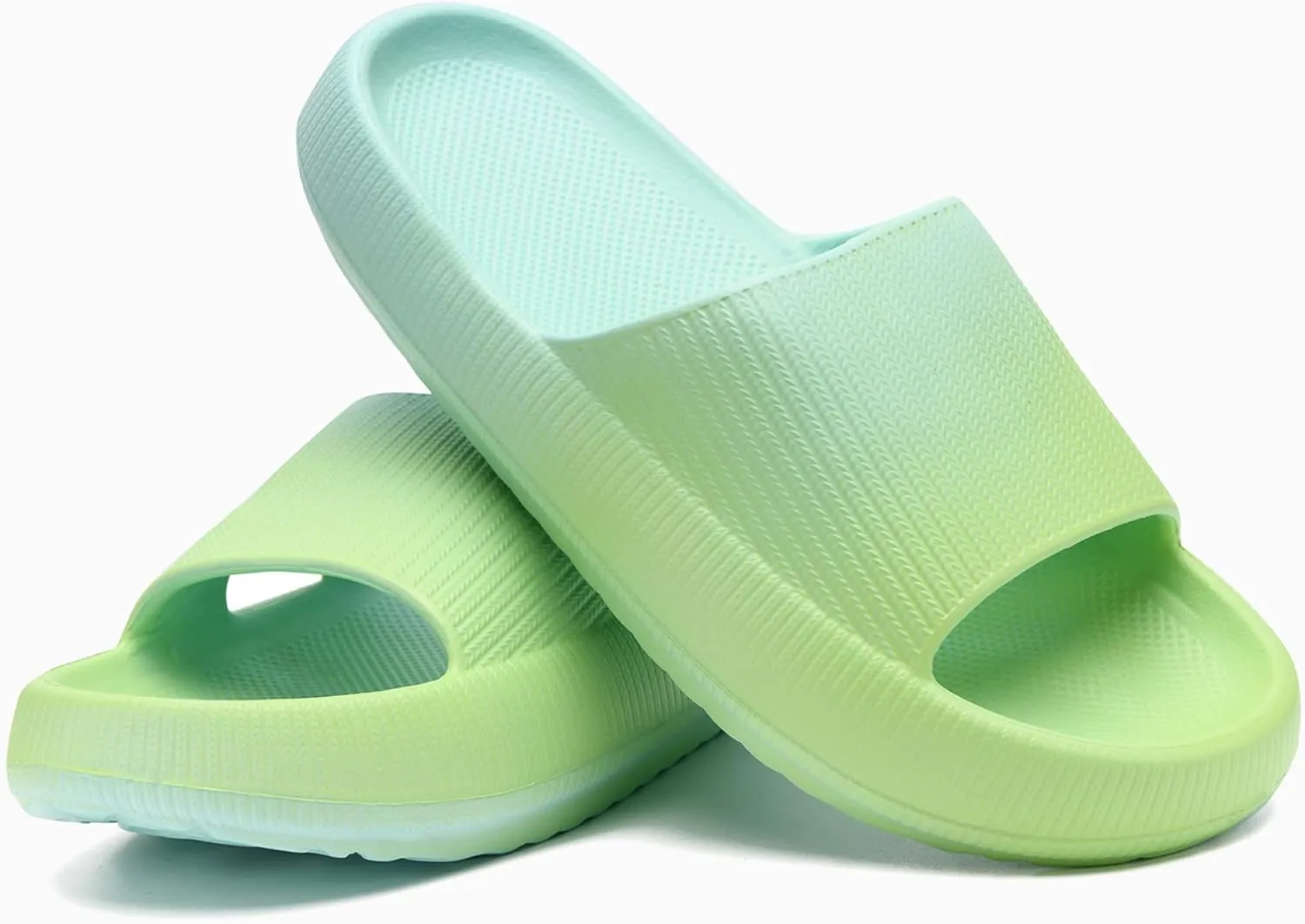rosyclo Cloud Slides for Kids, Toddler Pillow Slippers Shower Bathroom Non-Slip Open Toe Super Soft Comfy Thick Sole Cozy Boys Girls Home House Cloud Cushion Slide Sandals for Indoor Outdoor Shoes