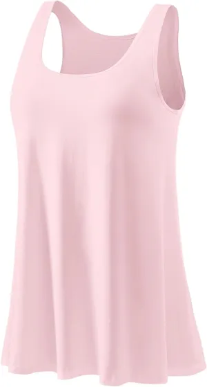 Rosyline Tank Top for Women with Built in Bra Flowy Swing Undershirt Tank Tops S-4XL