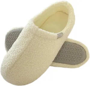 Rungion Fuzzy House Slippers for Women Men Warm Wrap Heel Slippers Comfy Non-slip Winter Sandals Indoor Outdoor