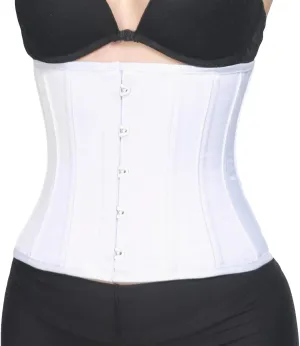 RZY Women's Petite 12 Steel Boned Heavy Duty Waist Trainer Underbust Corset Short Torso Mesh Body Shaper (Fabric style)