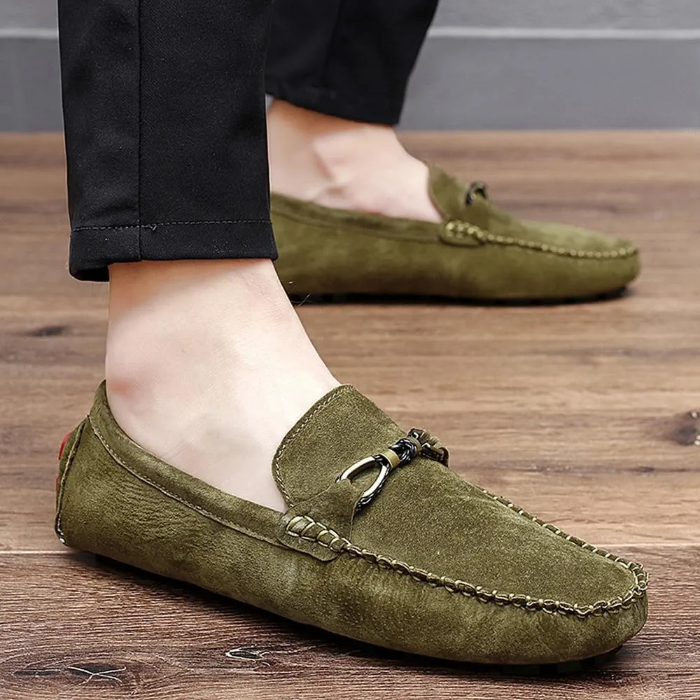 Santimon Men's Driving Shoes Loafers Slip On Genuine Leather Moccasins Boat Shoes, Casual Shoes for Men, Boat Shoes for Men, Walking Shoes for Men
