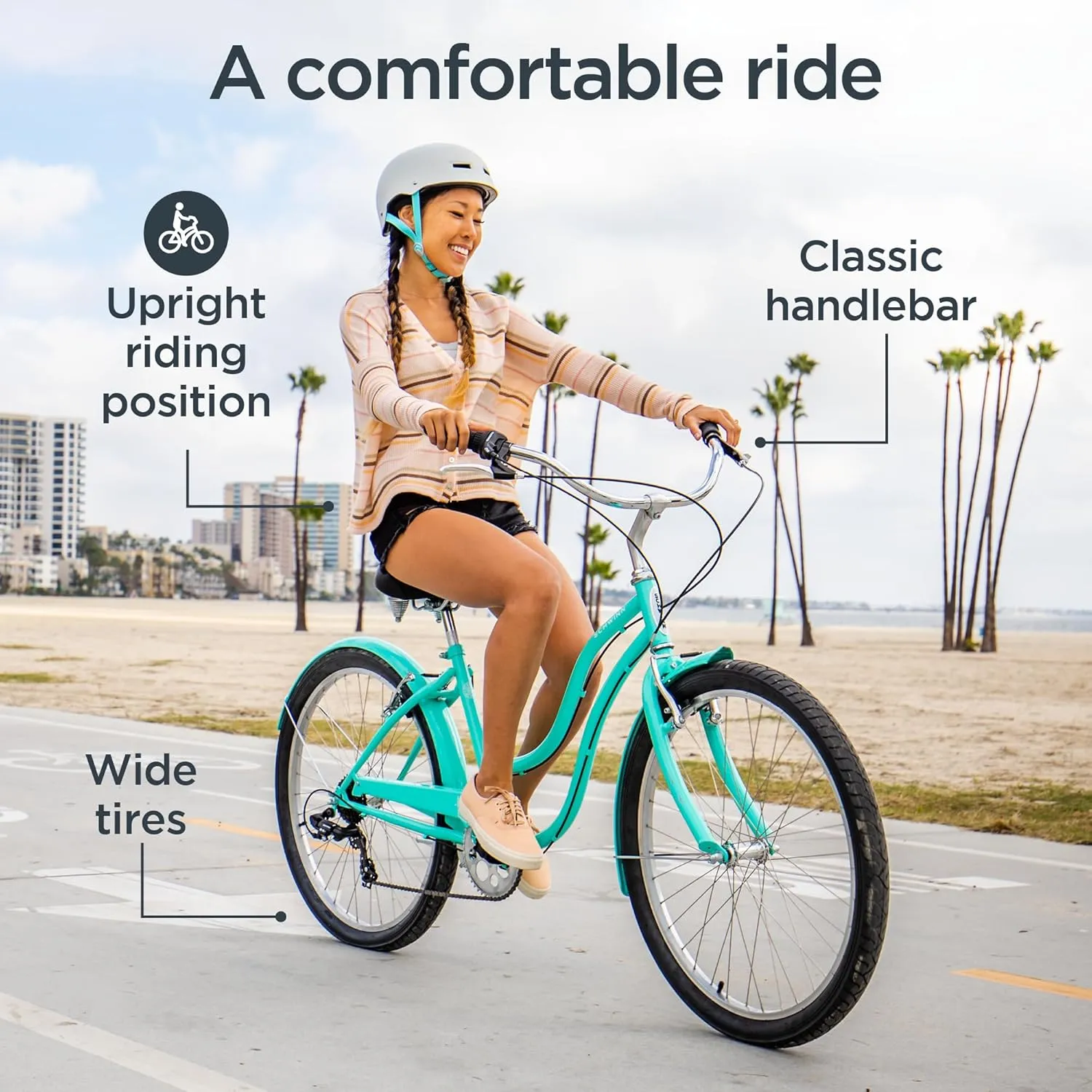 Schwinn Mikko Adult Beach Cruiser Bike