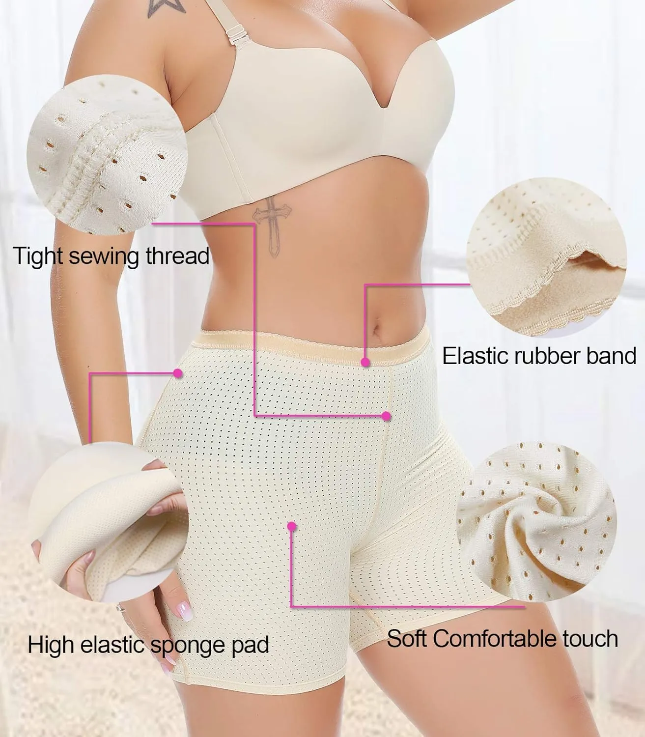 SEXYWG Womens Butt Lifter Padded Panty Shapewear Hip Enhancer Underwear Body Shaper Boyshorts