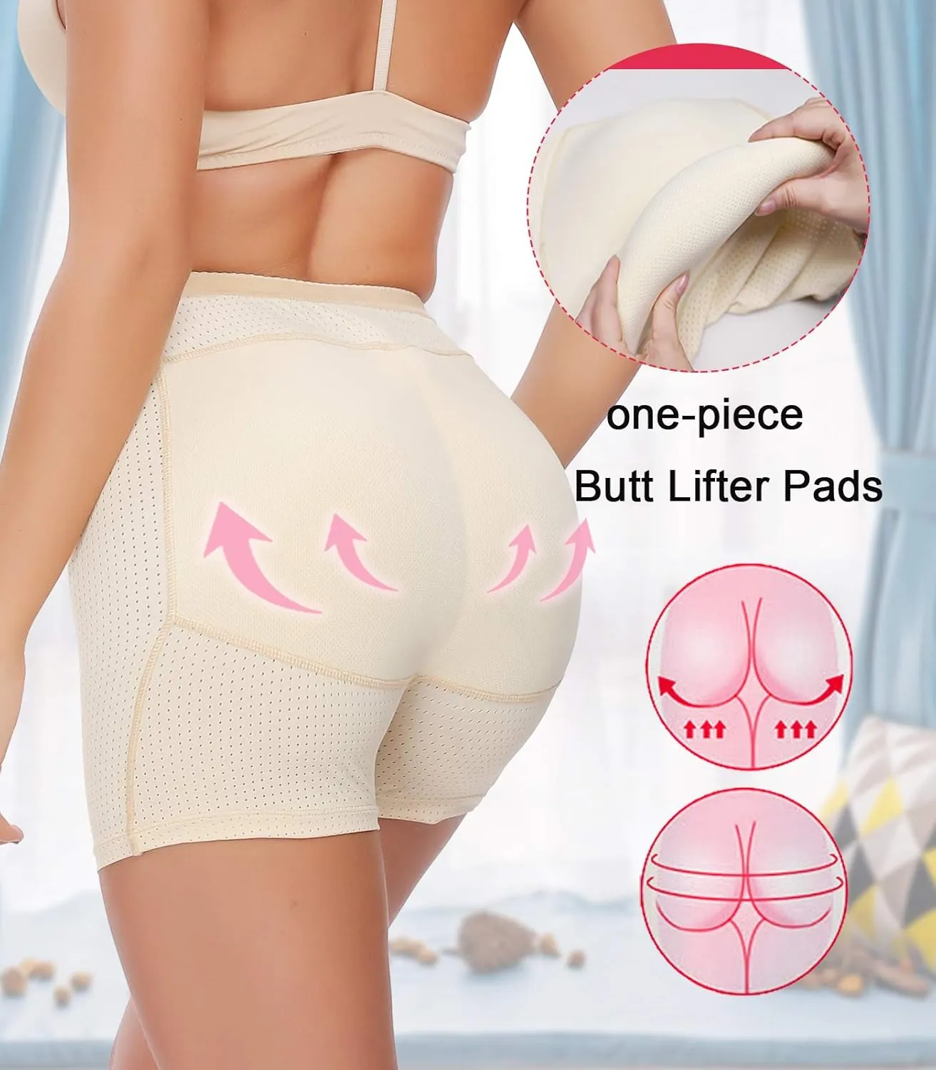 SEXYWG Womens Butt Lifter Padded Panty Shapewear Hip Enhancer Underwear Body Shaper Boyshorts