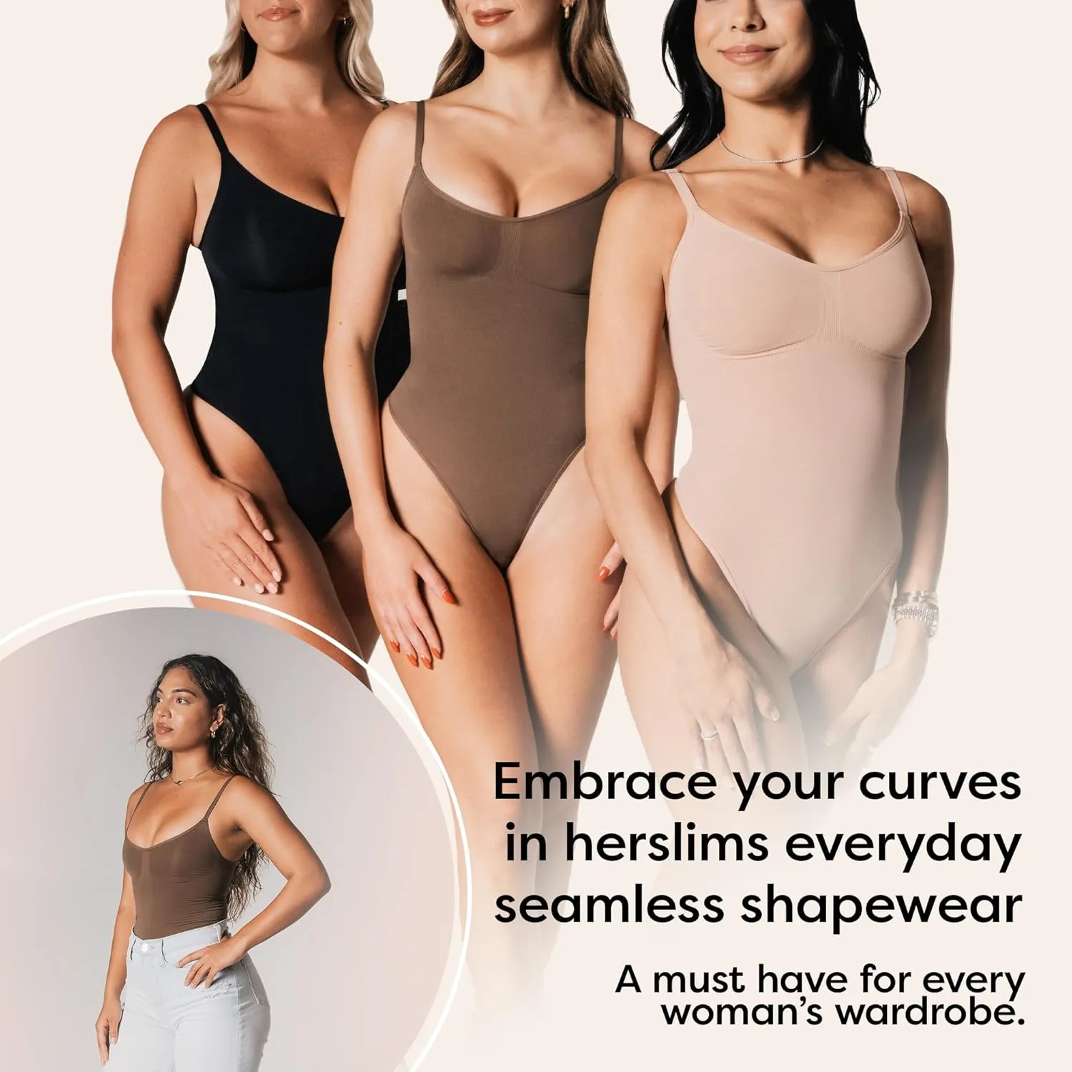 Shapewear Tummy Control Bodysuit Thong or Brief: Sculpting Shaper Tank Top Bodysuits & Snatched Waist Body Suit