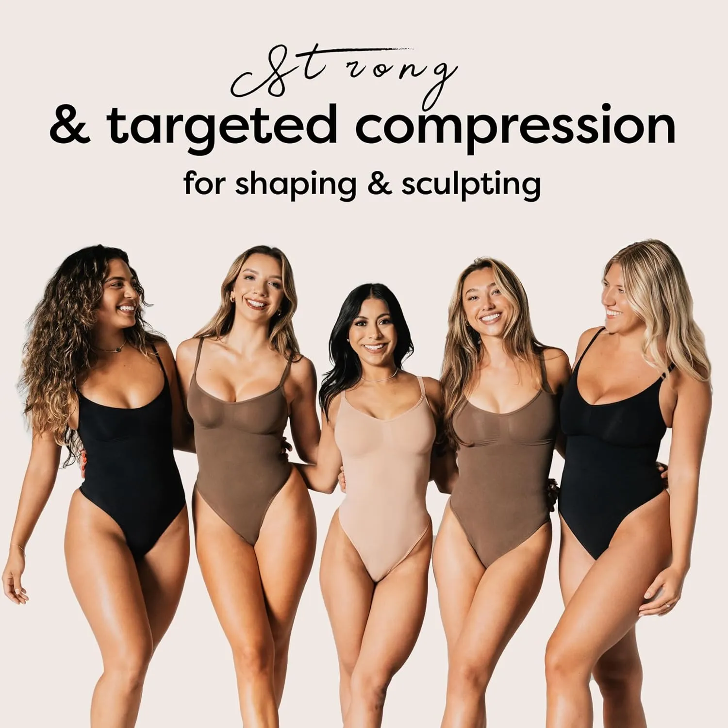 Shapewear Tummy Control Bodysuit Thong or Brief: Sculpting Shaper Tank Top Bodysuits & Snatched Waist Body Suit