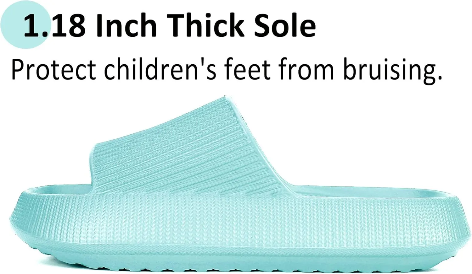 Sharllen Cloud Slides for Boys & Girls - Non-Slip House Slippers for Kids - Beach Slide Sandals in Black, White & Beige