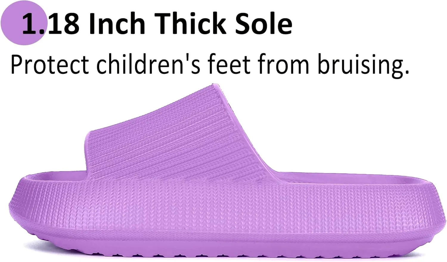 Sharllen Cloud Slides for Boys & Girls - Non-Slip House Slippers for Kids - Beach Slide Sandals in Black, White & Beige