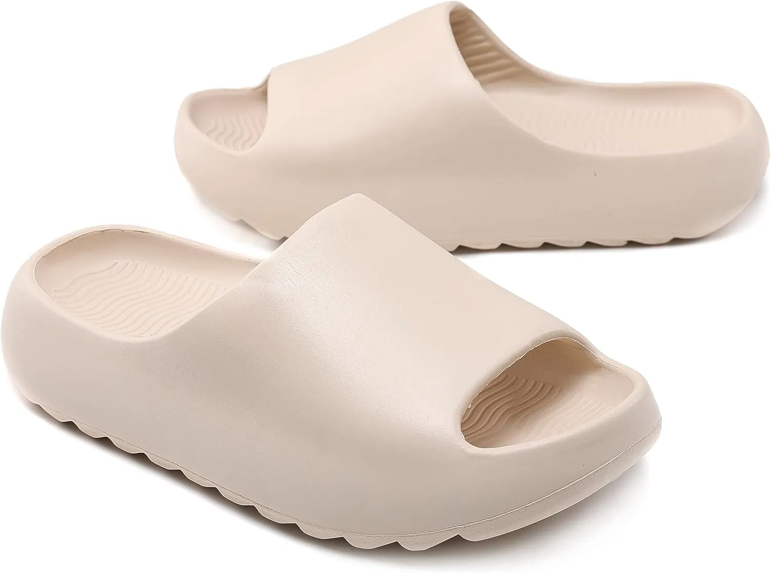 sharllen Cloud Slides for Kids Lightweight Non-Slip Pillow Slippers Open Toe Comfy Toddler Boys Girls Cloud Cushion Slide Sandals for Indoor Outdoor Bathroom Shower Pool Beach Slippers