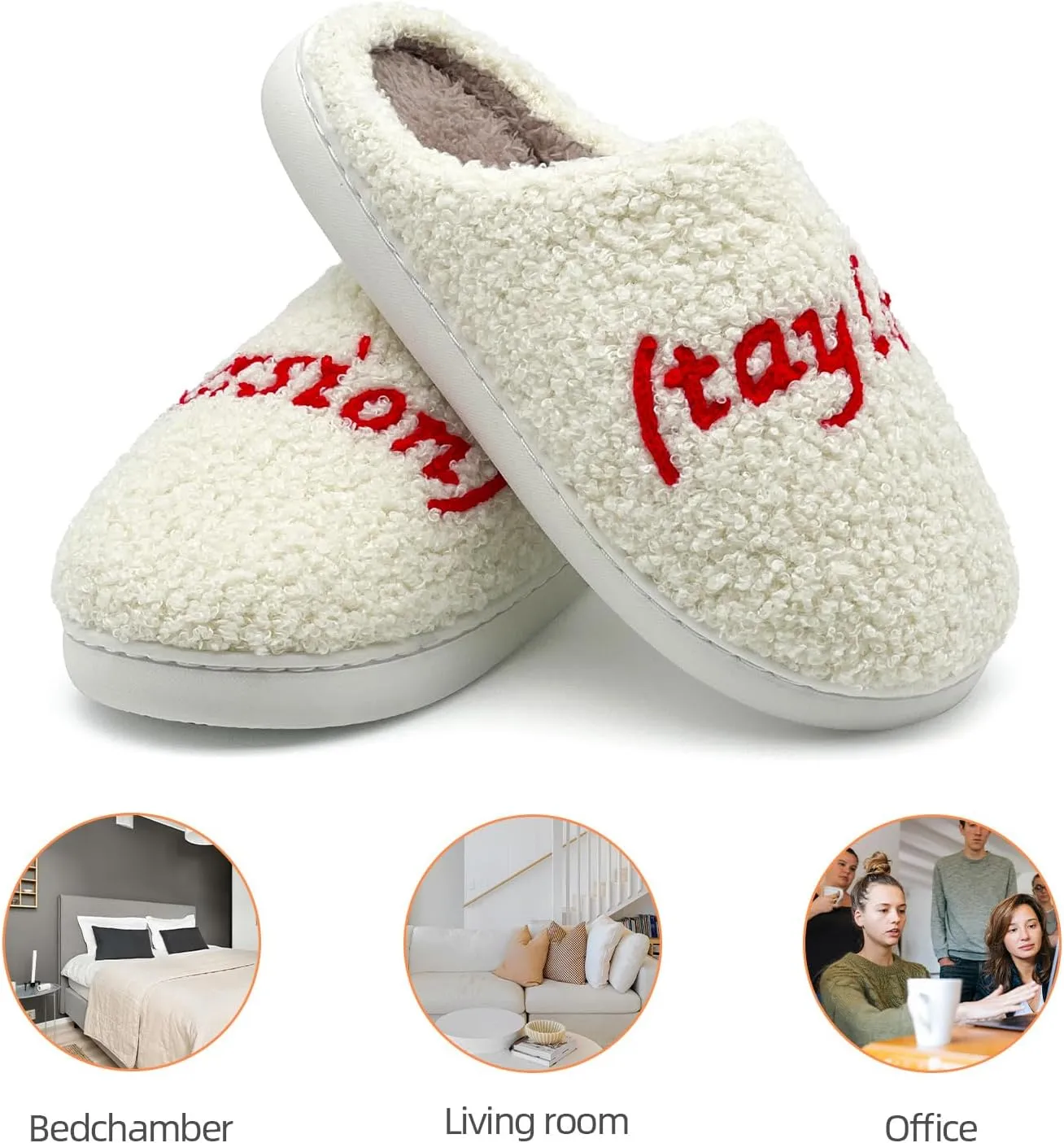 sharllen Taylors Slippers for Women Men,1989 Cute House Slippers,Warm Plush Winter Slip on Bedroom Shoes,Indoor Comfy Fuzzy Fluffy Flat Slides